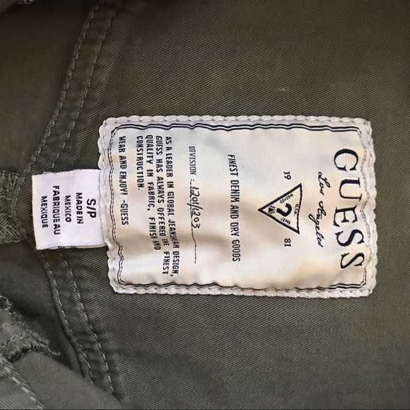 Army Green Denim Guess Jacket - Picture 4 of 4